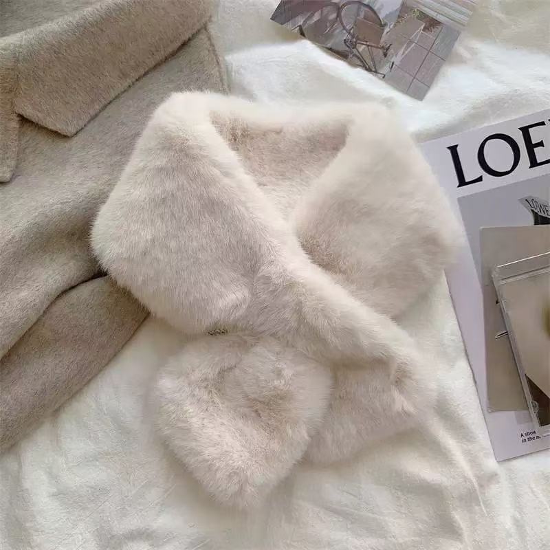 [xuxu]百搭毛领极简风女常规款厚款ins秋冬季围巾保暖简约经典