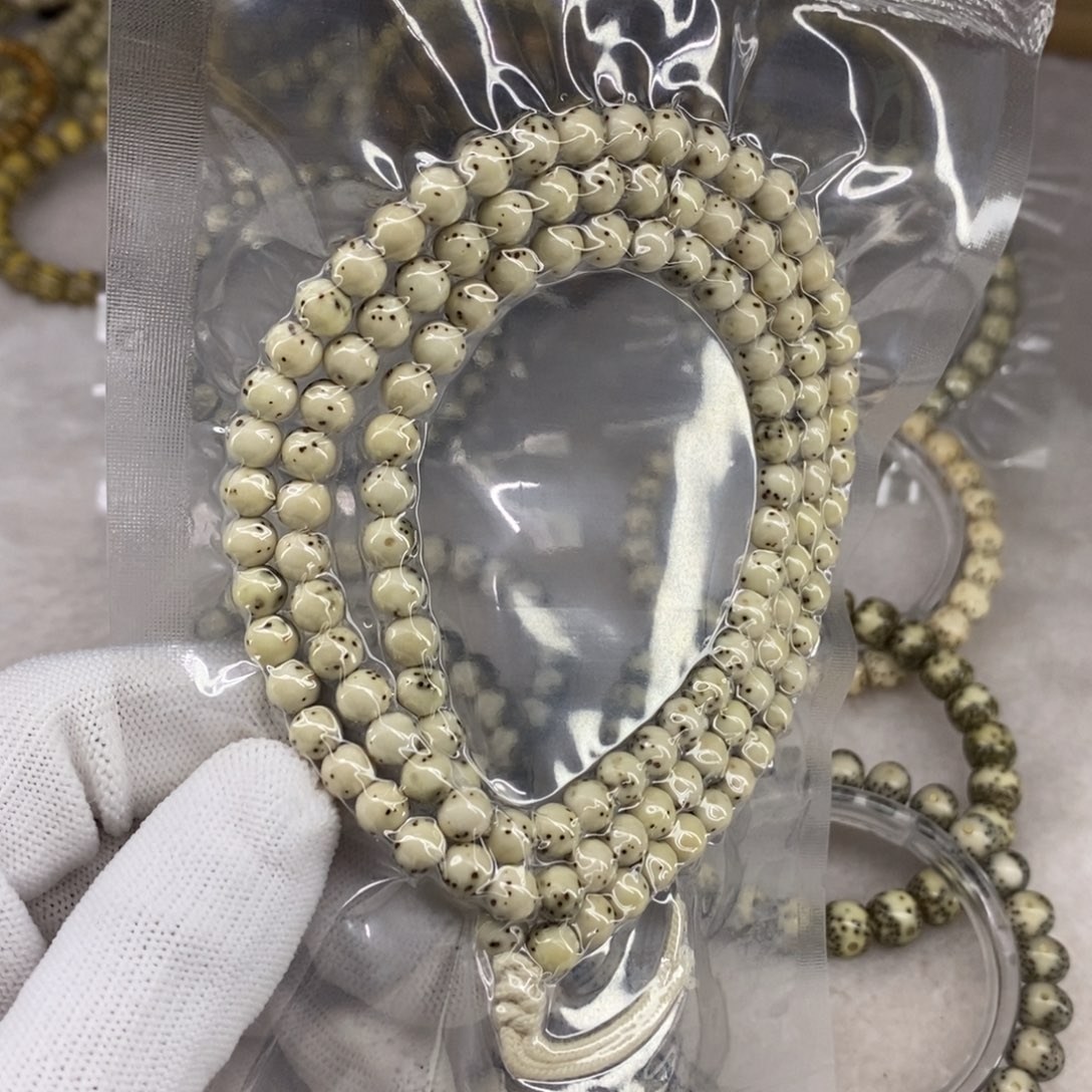 星月菩提手串星月菩提大留白6*6圆珠