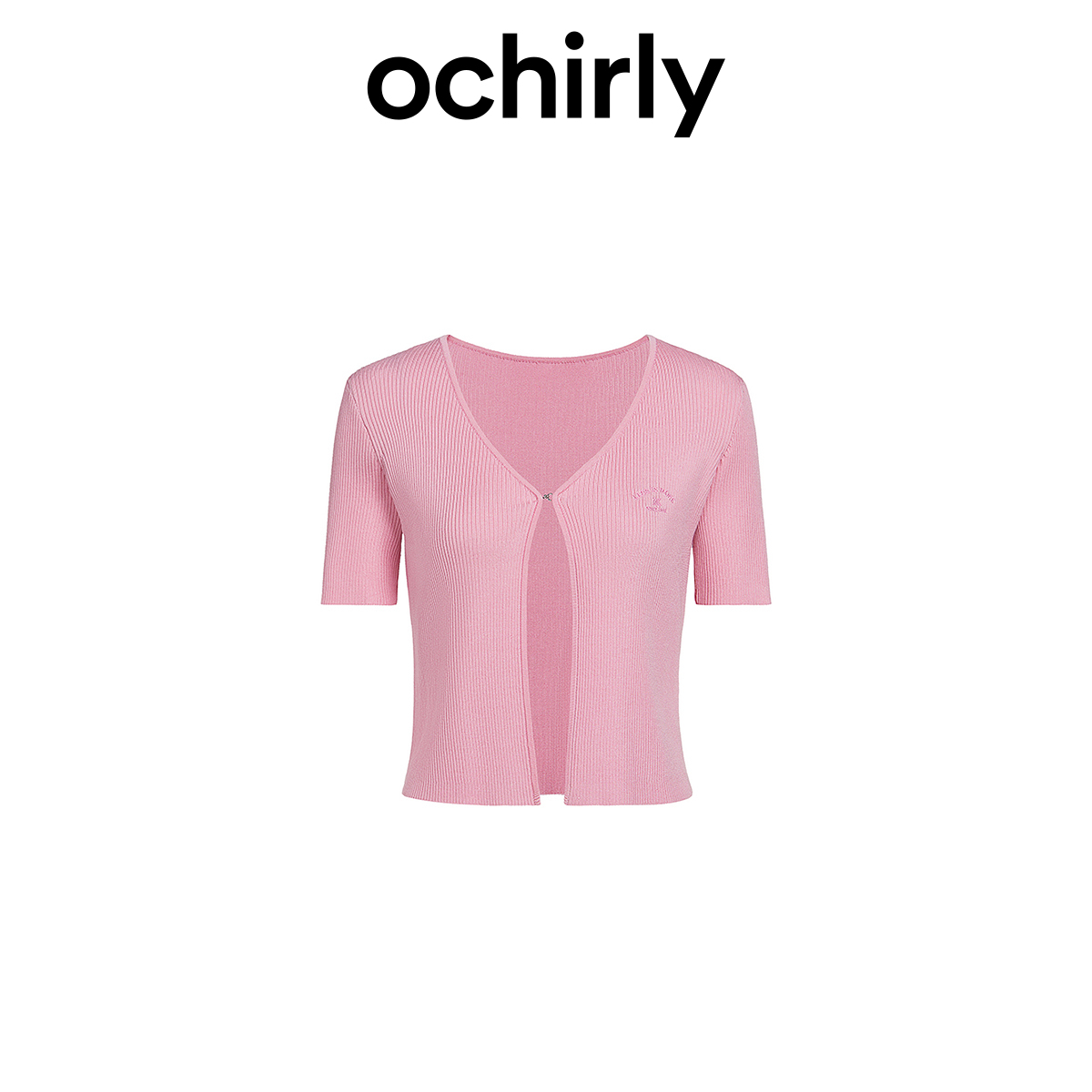 04826F【丽公主】天丝醋酸氧气开衫欧时力短袖针织外套春装上衣