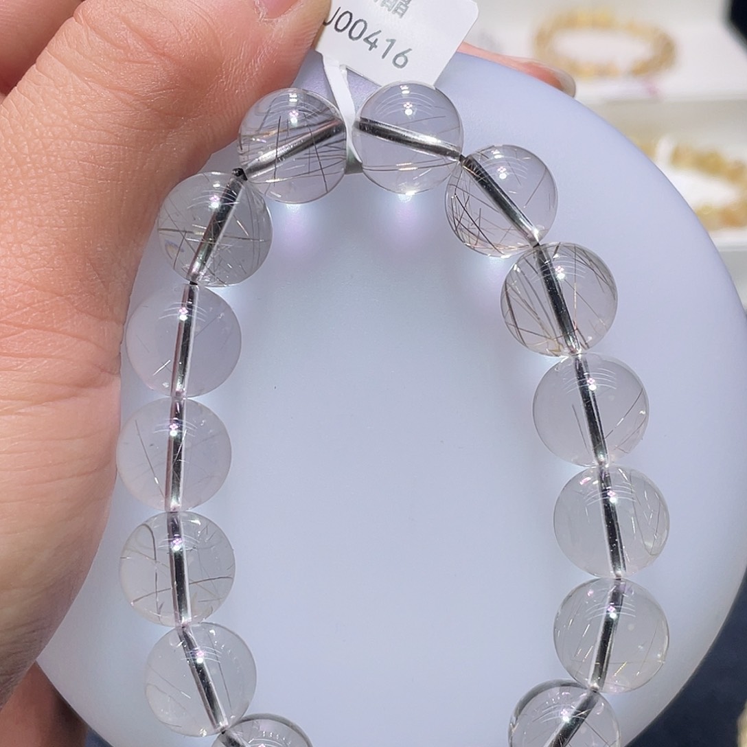 水晶手链未镶嵌银发晶13.5