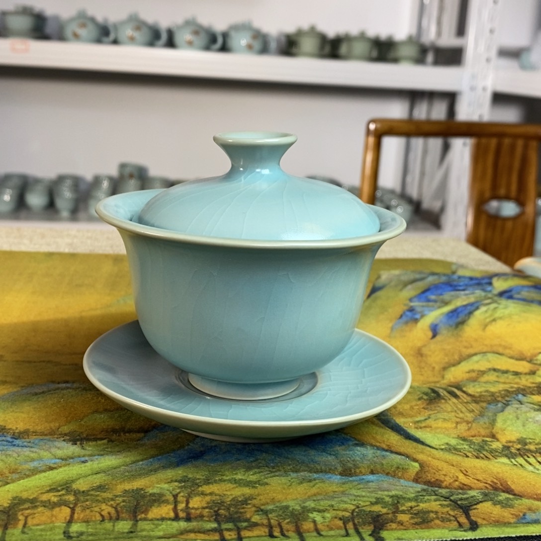 【闪购商品】仿古元宝盖碗微微瑕。。。。。。