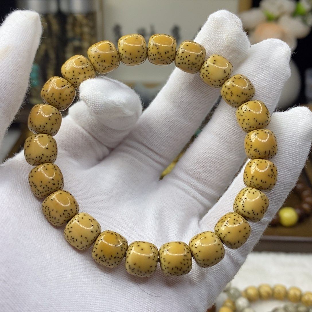 星月菩提手串S级金款10/9原生态大留白月朗星稀