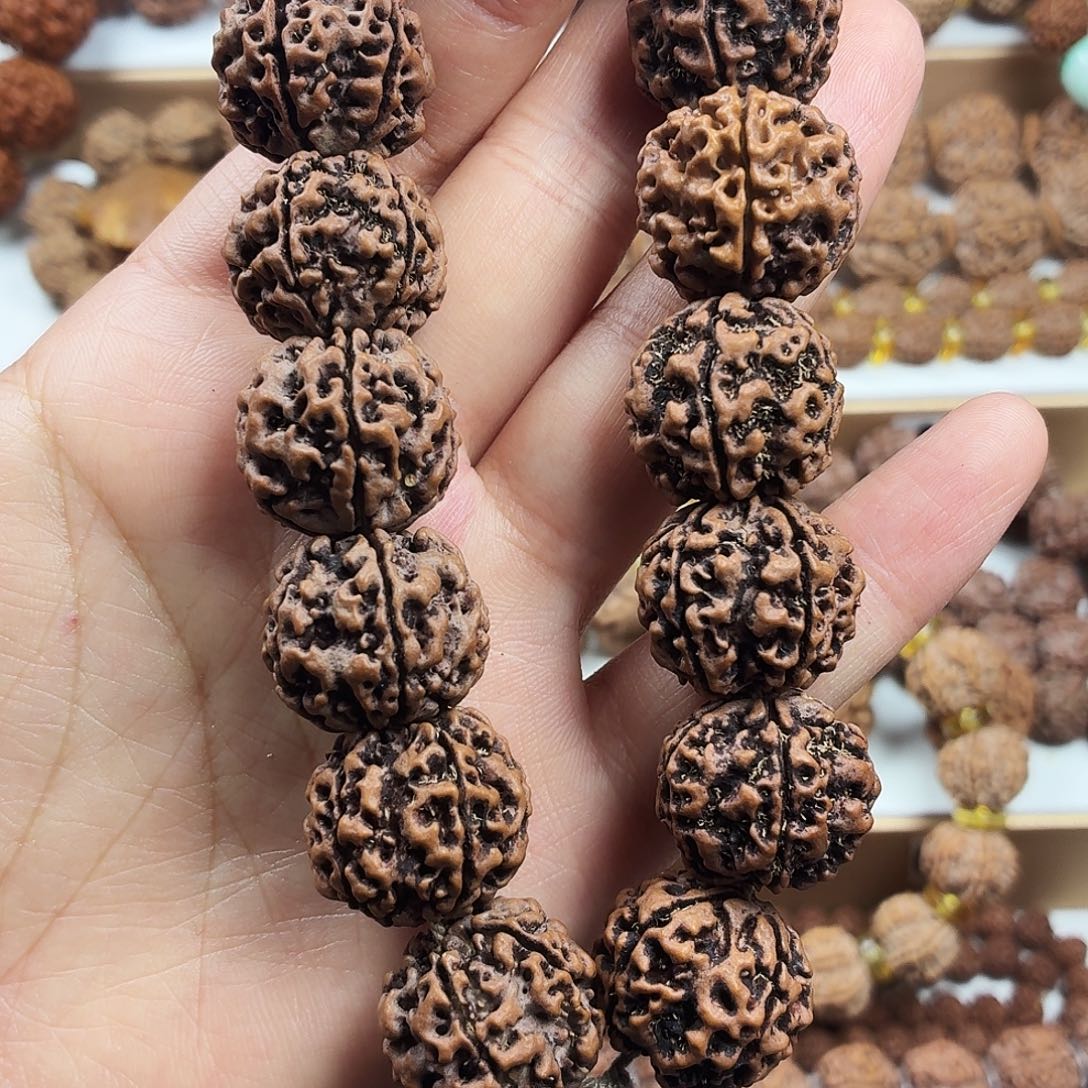 金刚菩提手串精品梅花蜂窝双龙黄皮铁籽