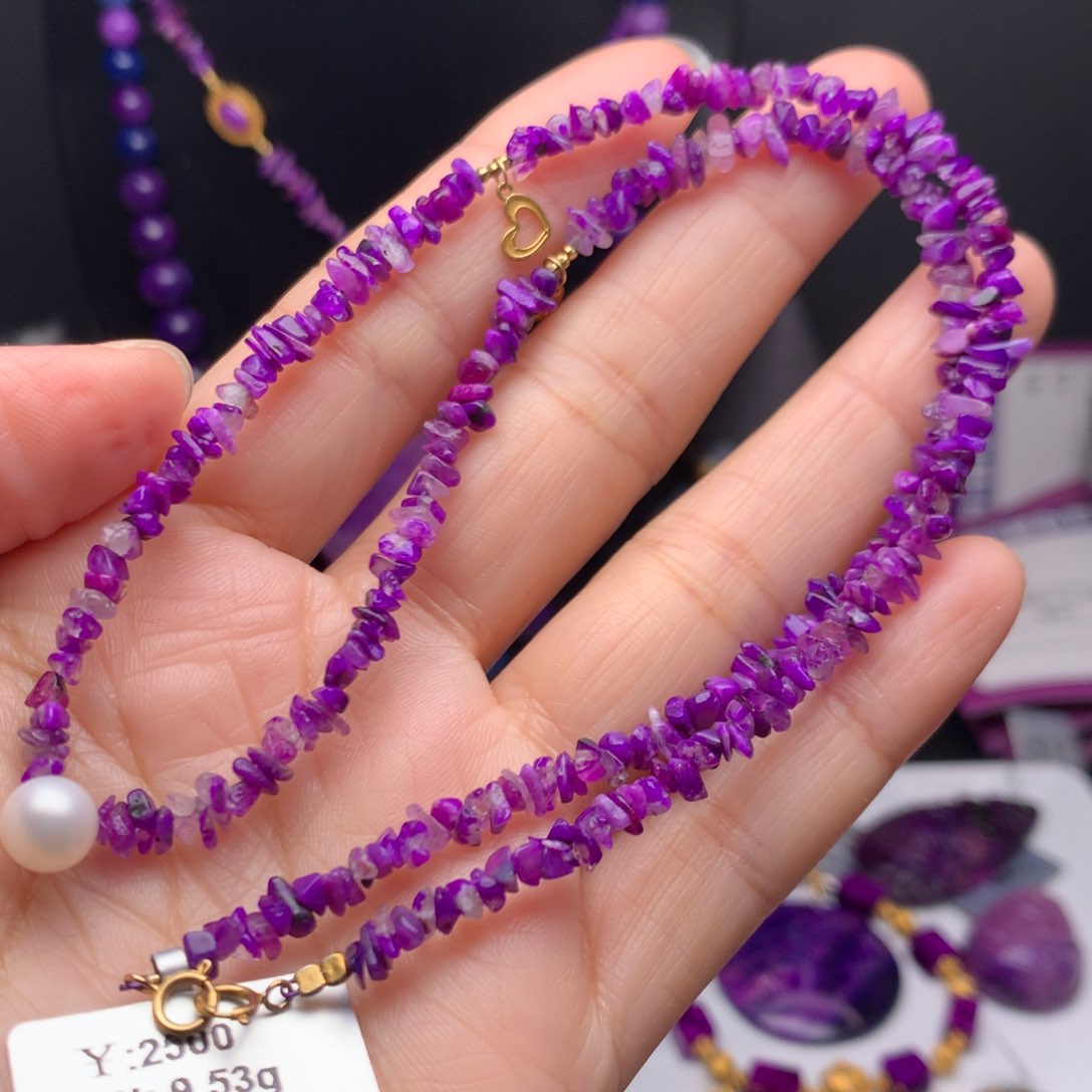 苏纪石（舒俱来）18K金镶嵌项链