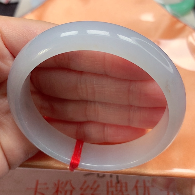 【闪购商品】翡翠手镯未镶嵌冰胶月光洒金手镯5455圈14号