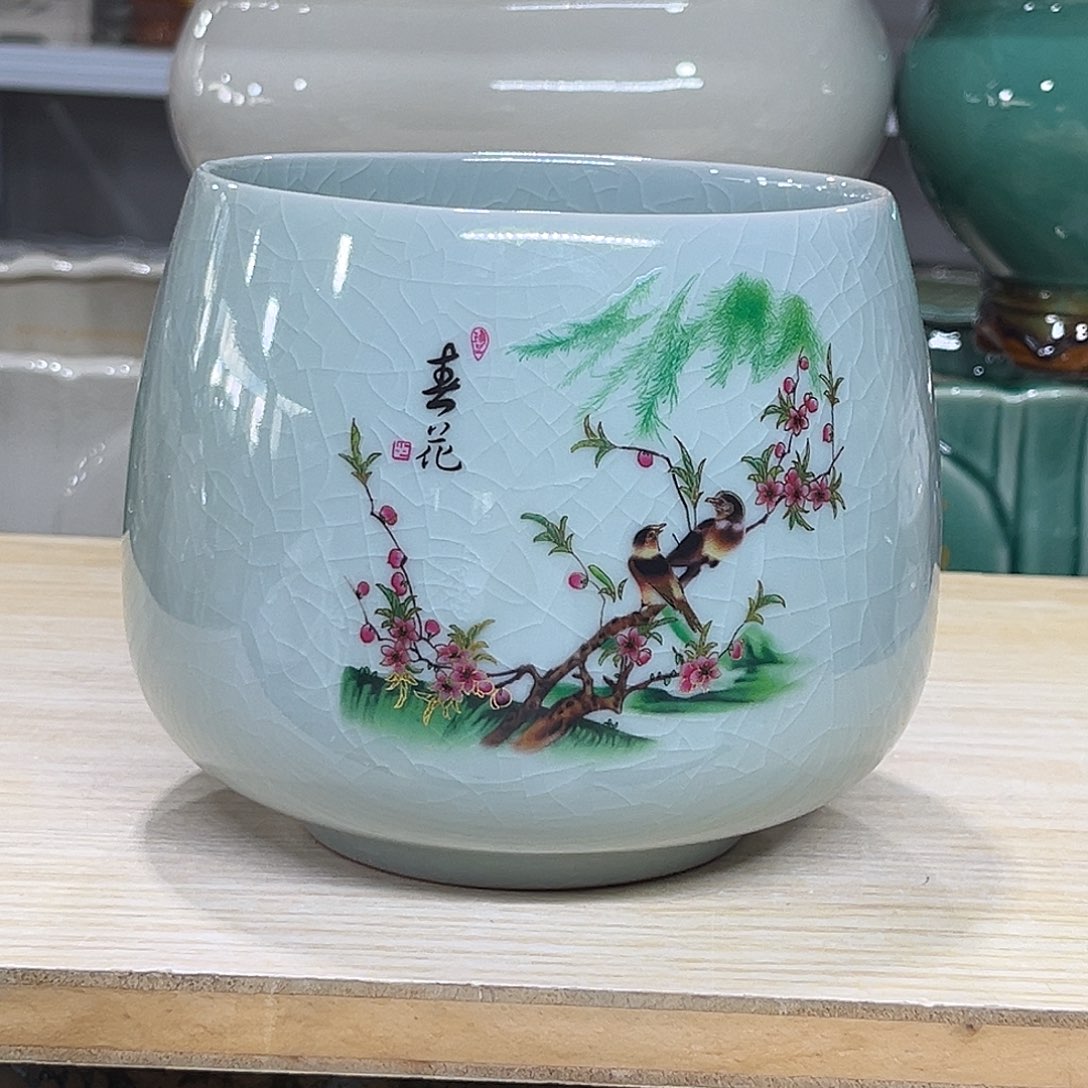 陶瓷绿植多肉微瑕花盆口径12*12无孔