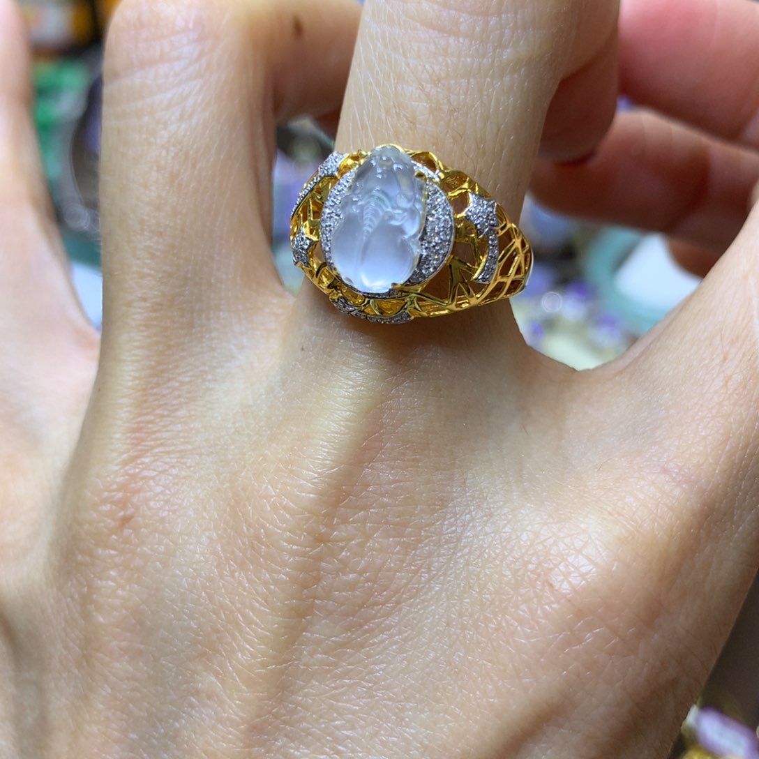 【闪购商品】翡翠颈饰18K金镶嵌翡翠