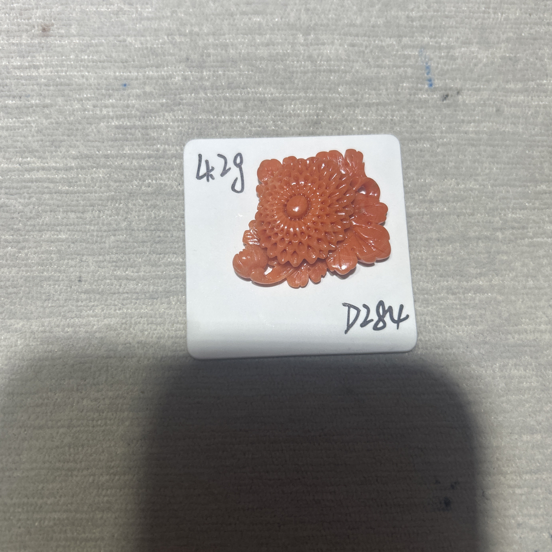 天然红珊瑚饰品紫