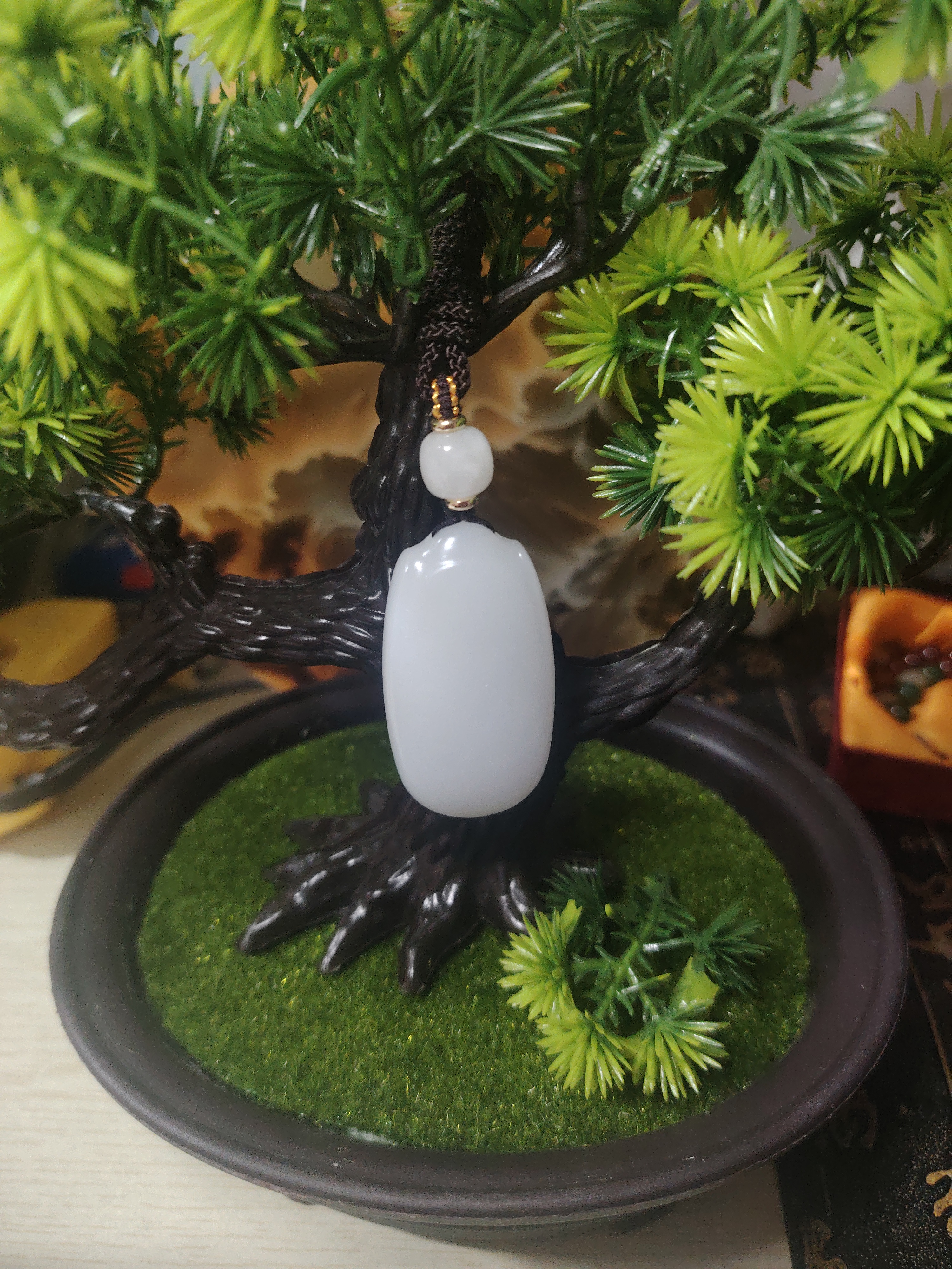 和田玉俄料平安牌，无事牌