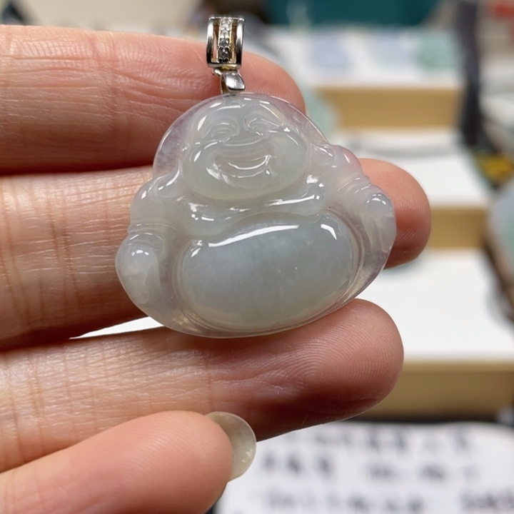 翡翠未镶嵌颈饰天然翡翠佛公5号