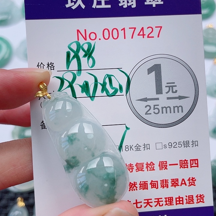翡翠未镶嵌吊坠(不含链)