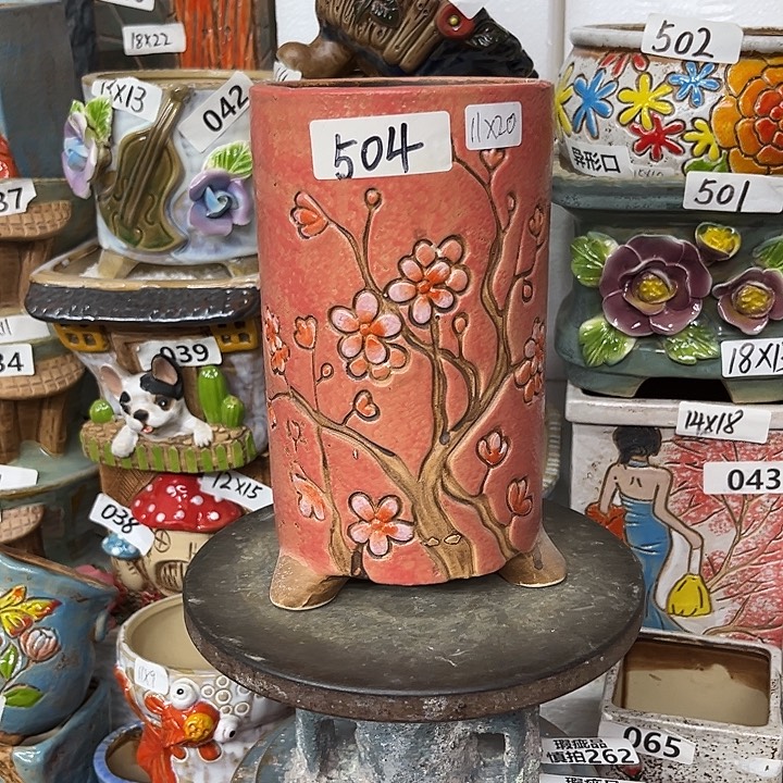 粗陶材质多肉花盆