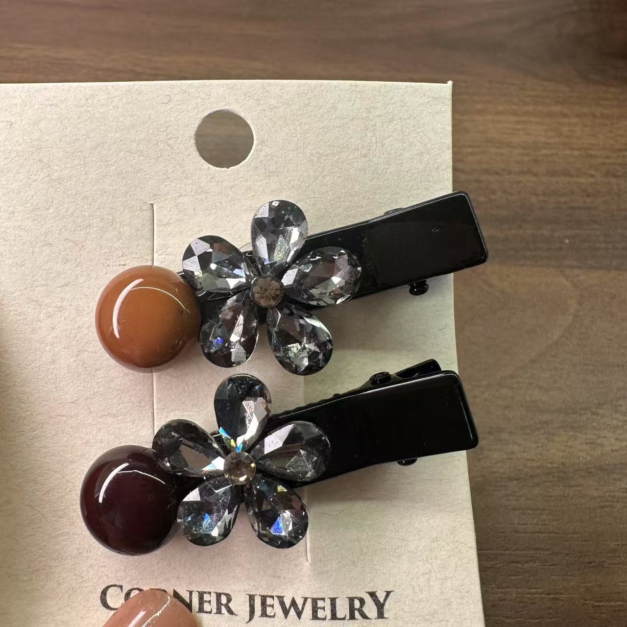 A15【一对装】花朵发夹韩系ins碎发刘海压夹休闲百搭时尚高级AB款