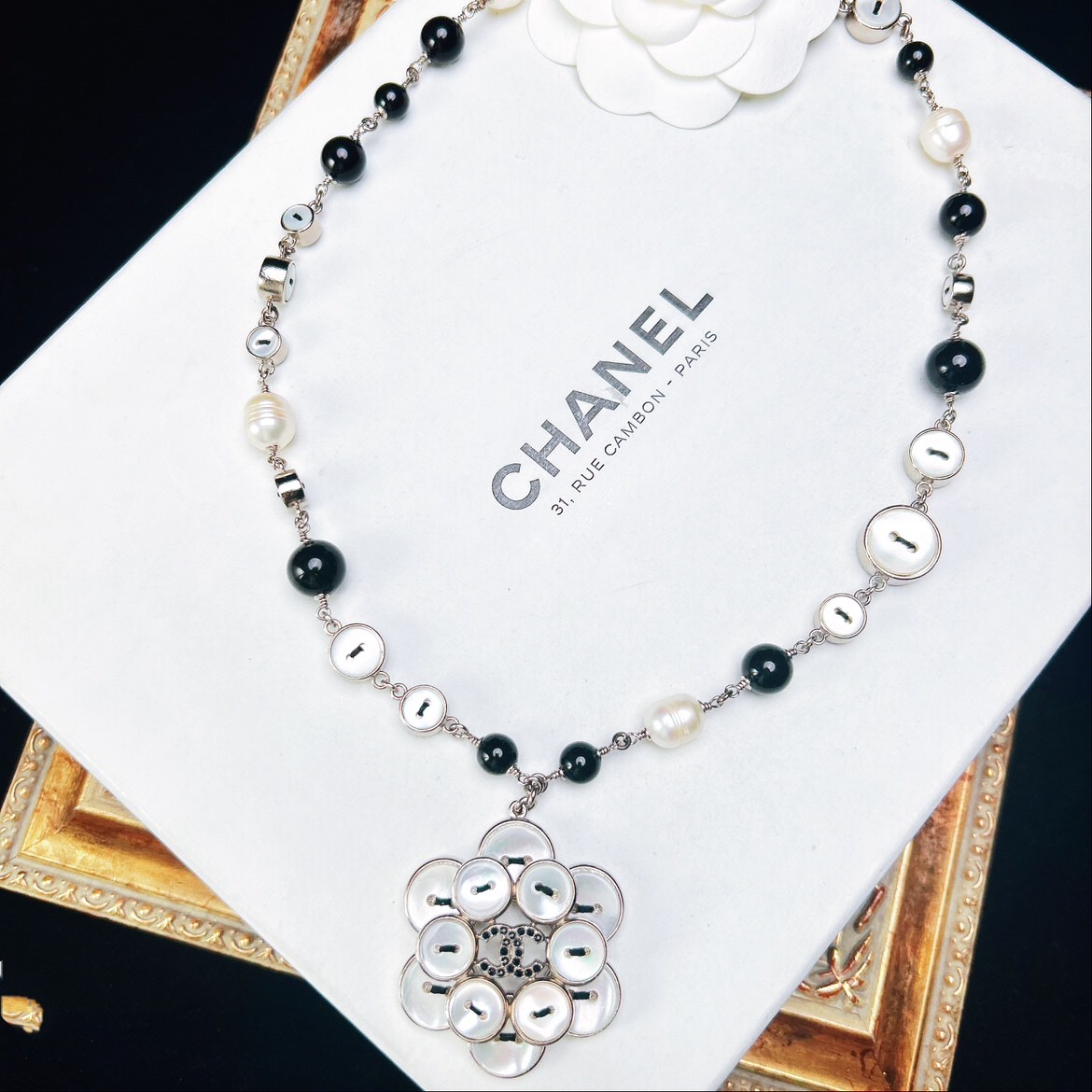 95新 Chanel/香奈儿 柚礼/香奈儿纽扣项链LZ507697