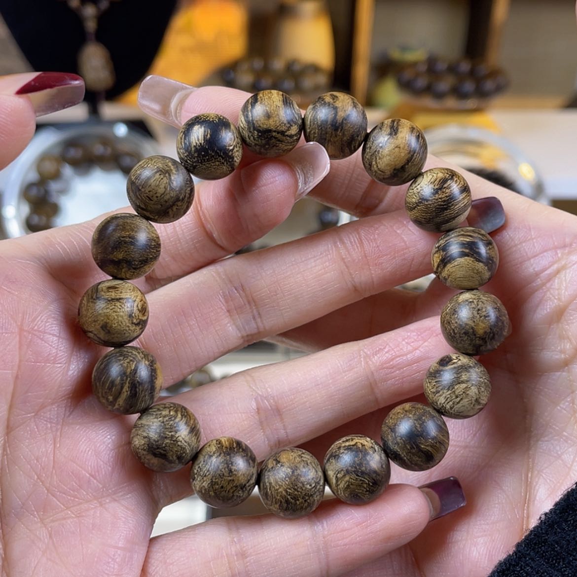 【闪购商品】沉香手串有**可芽庄棋楠瘤疤