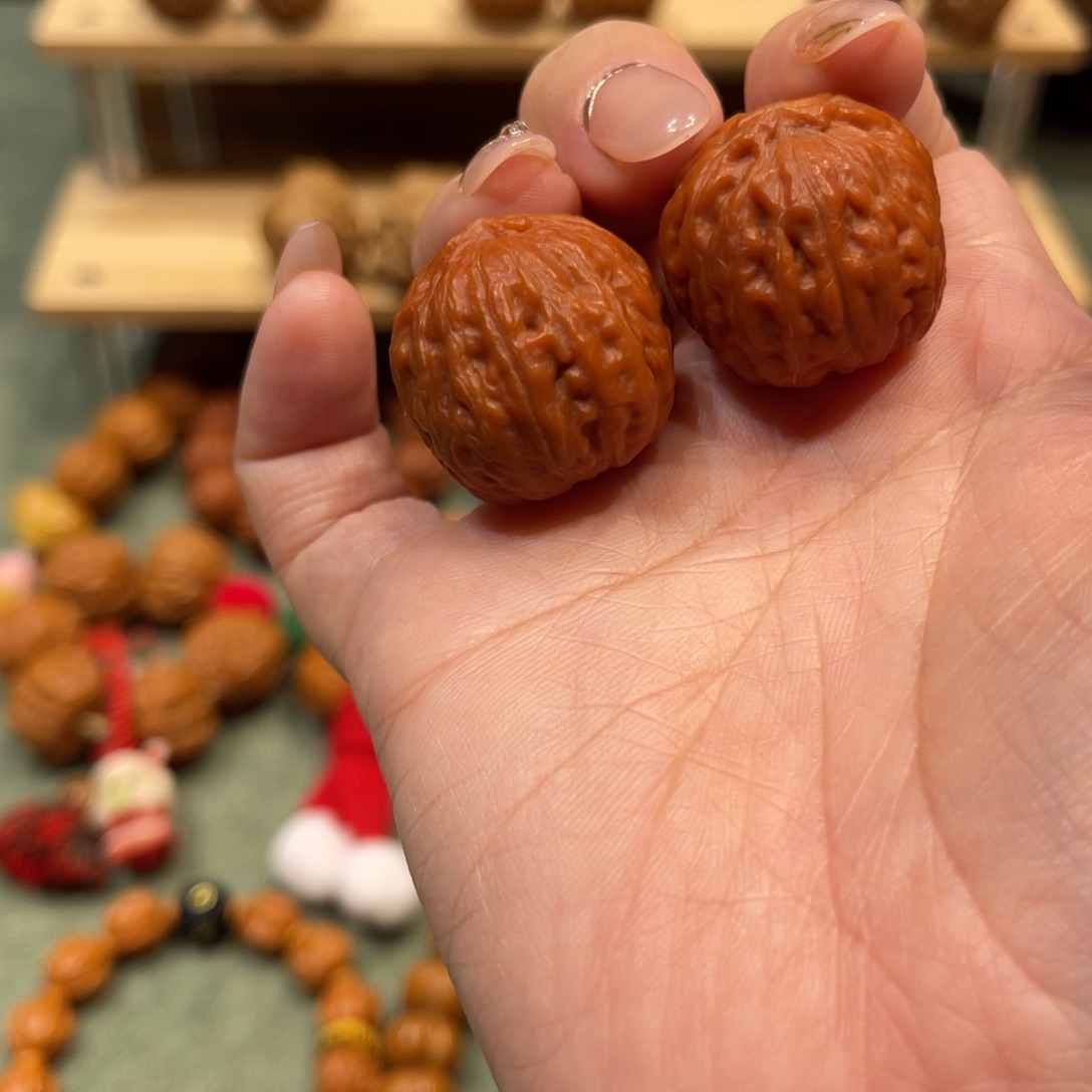 把件文玩核桃橘皮小门墩