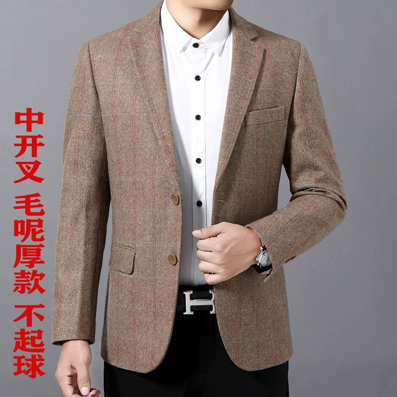 断码赔钱处理 男士羊毛单西商务休闲外套夹克上衣毛呢单开叉西装
