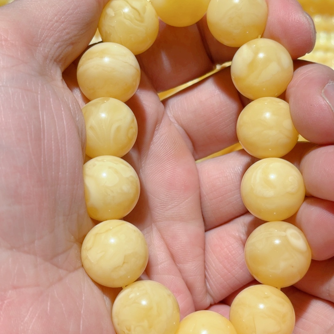 蜜蜡手链未镶嵌琥珀蜜蜡手串16mm大