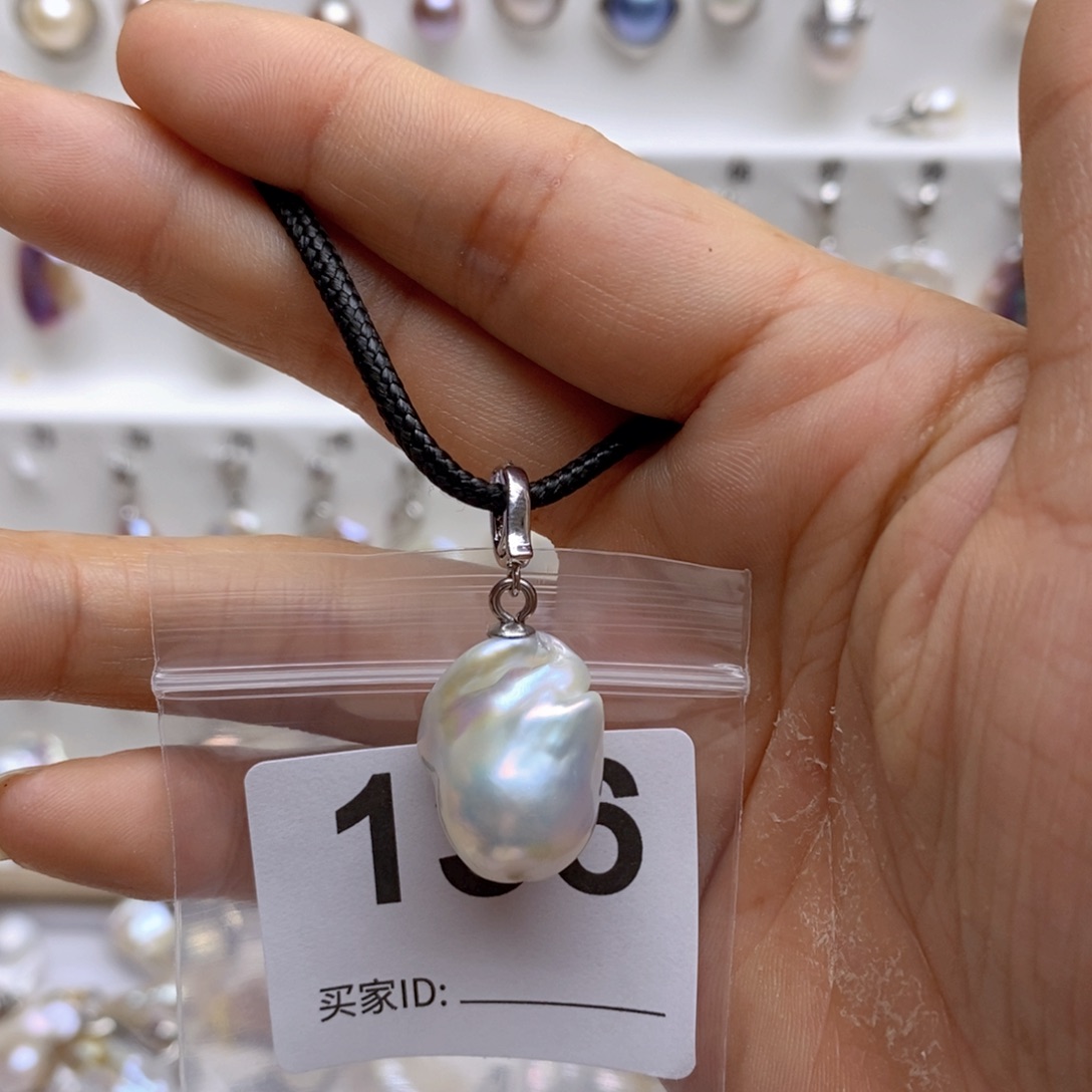 淡水珍珠颈饰银S925镶嵌136
