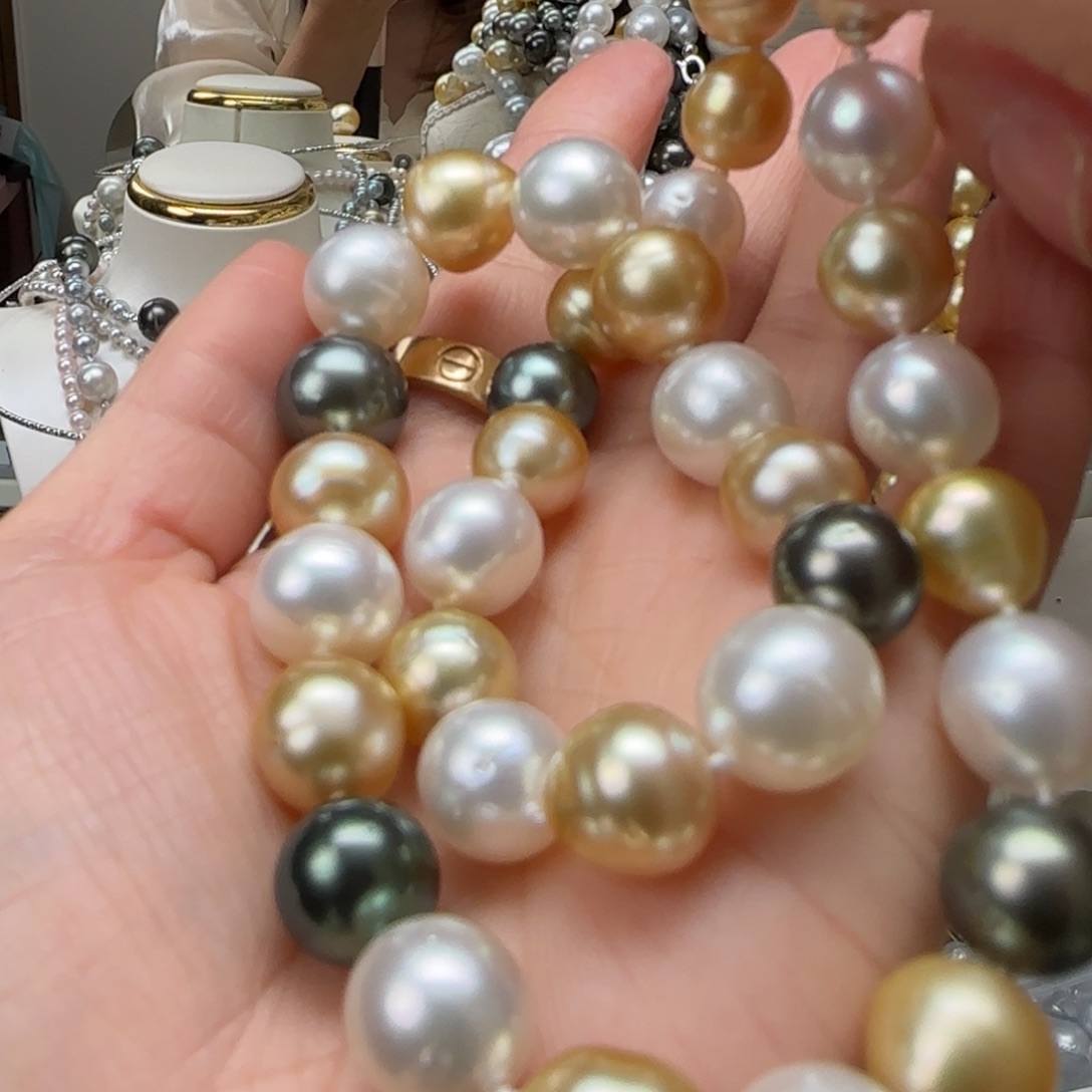 海水珍珠颈饰银S925镶嵌