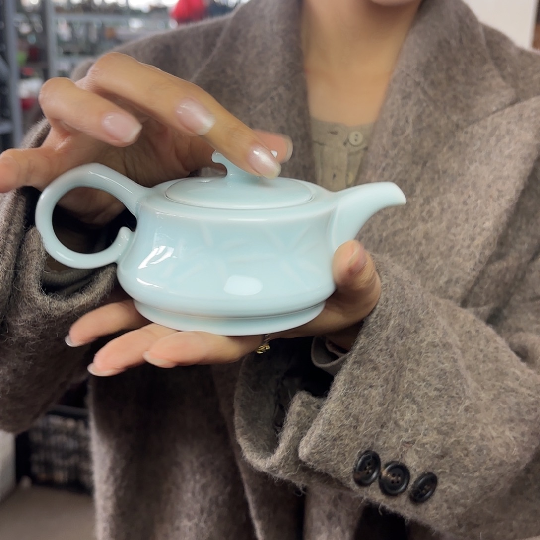 龙泉云间青瓷小米茶器