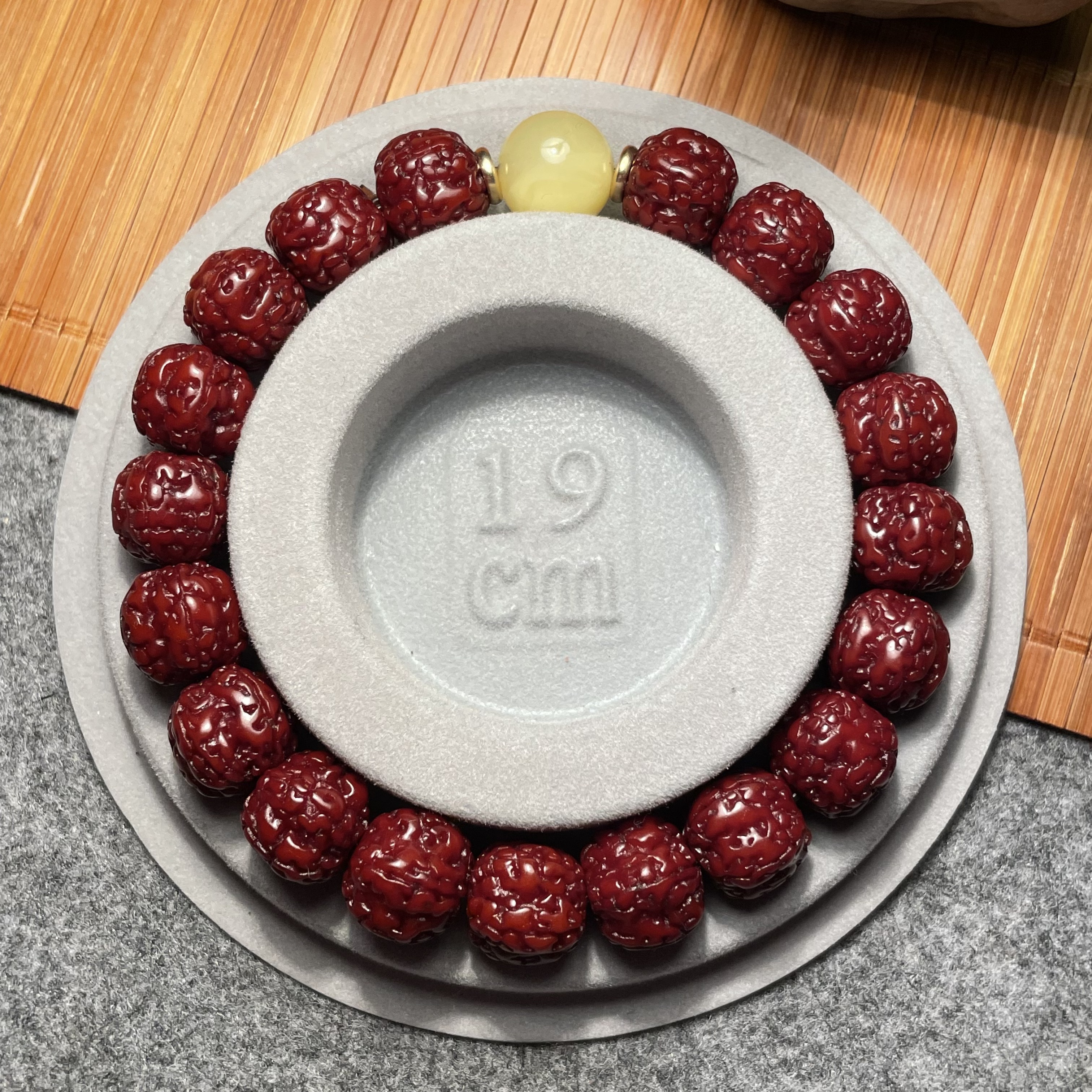 文玩好物金刚菩提19颗机刷老树满肉五瓣花王小金刚11-12mm±