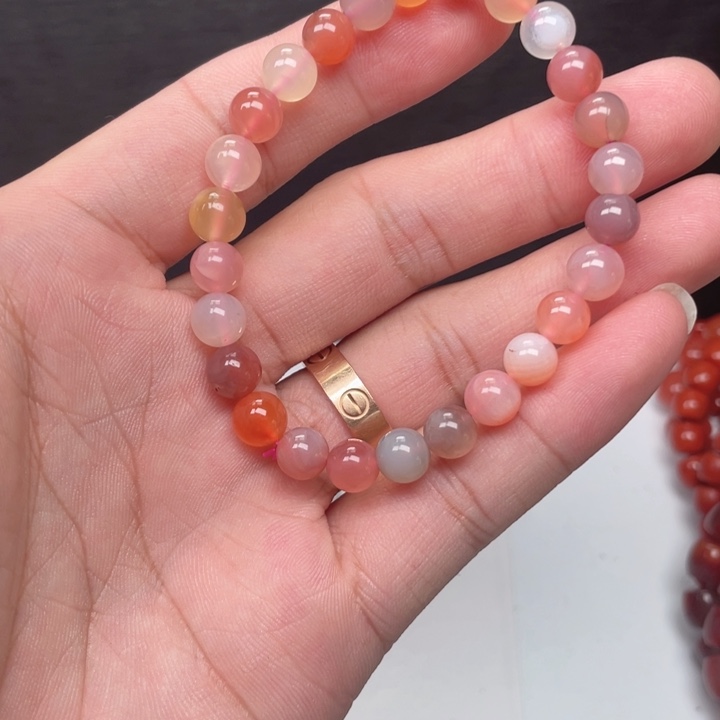 南红玛瑙未镶嵌手链