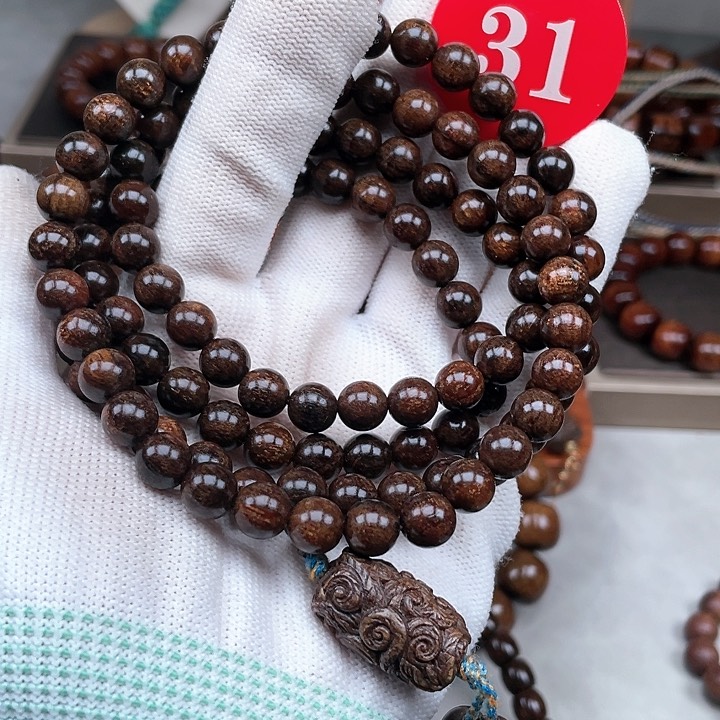 贡木其他绿珀圆珠08