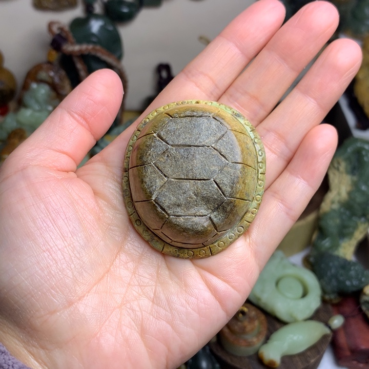 岫岩河磨玉（透闪石质玉）手把未镶嵌