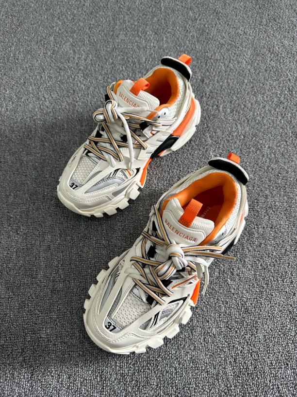 99新 Balenciaga/巴黎世家 track 白橙 37 老爹鞋
