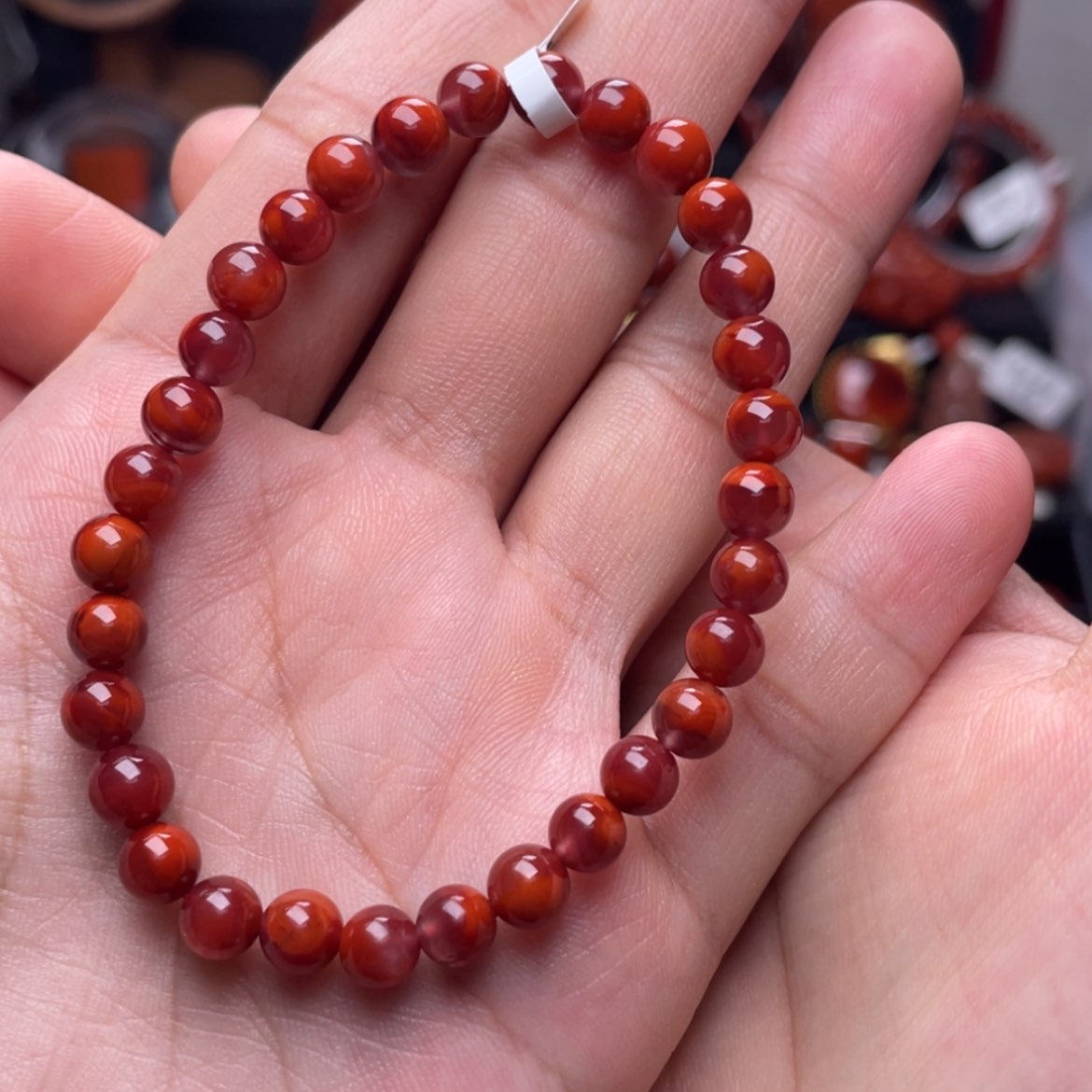 【闪购商品】未镶嵌6mm双色手串南红玛瑙