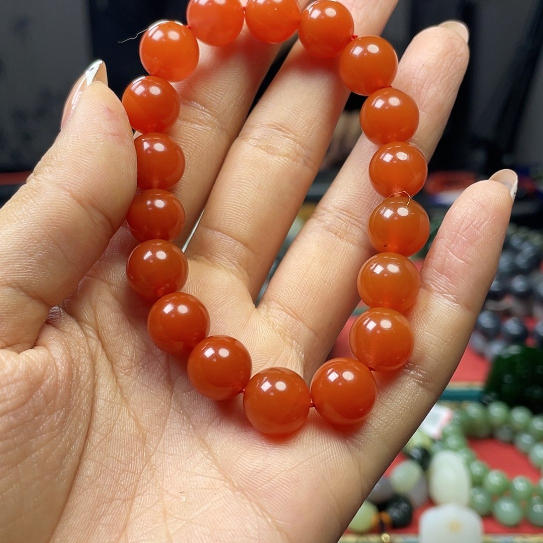 南红玛瑙手链未镶嵌