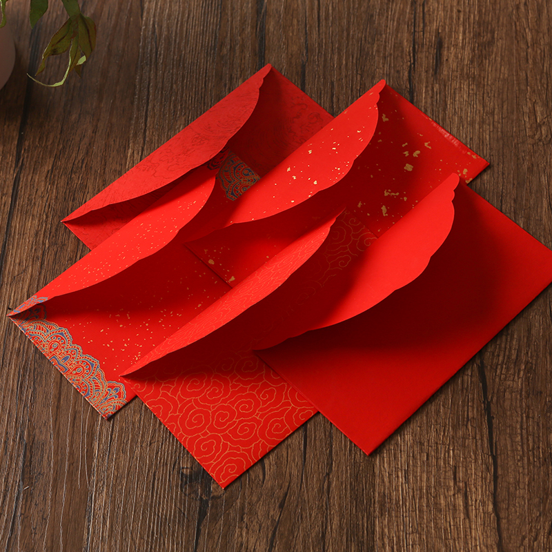 空白手写自写宣纸蜡染洒金万年红马年新婚自制DIY创意压岁半生熟