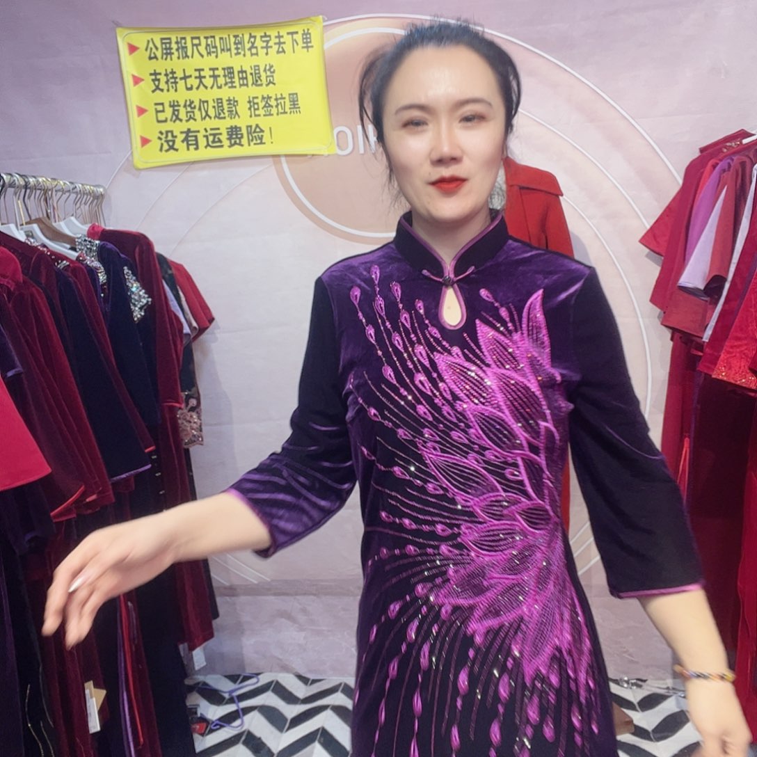 4xl码旗袍连衣裙修身显瘦