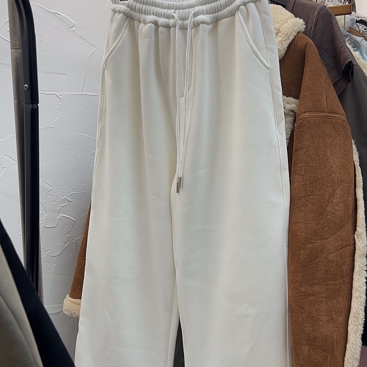 今天新款 白色加绒卫裤