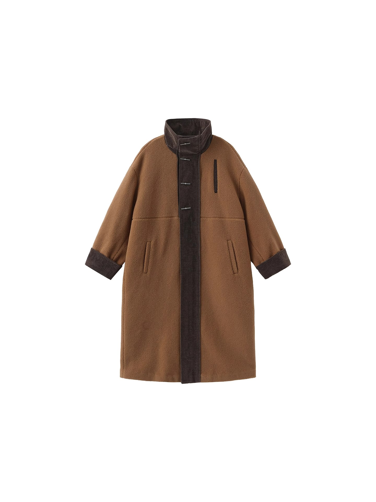 【茉舍】夹生 HALF MADE羊羔毛长大衣144D210005-2690