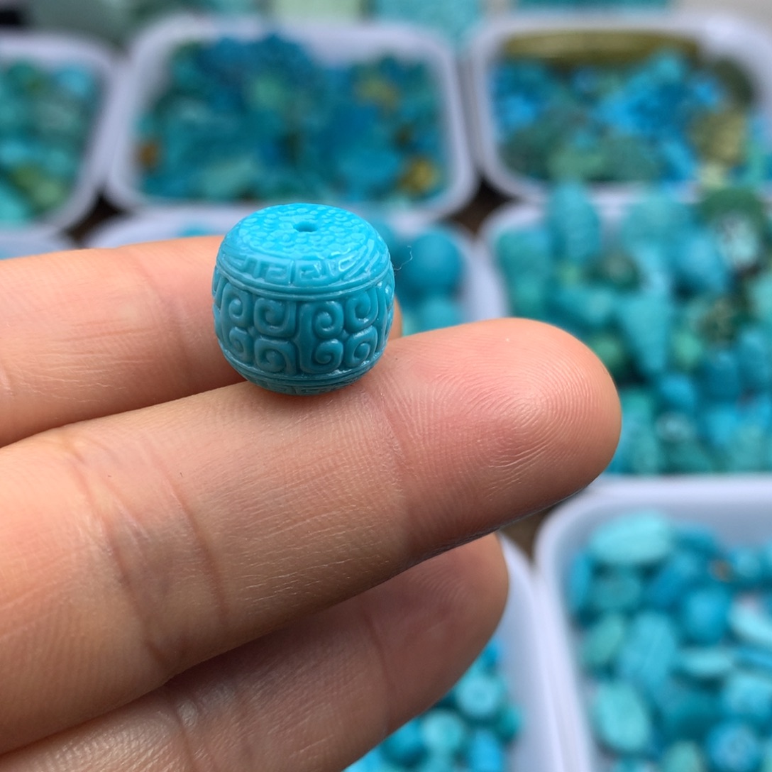 绿松石未镶嵌吊坠(不含链)13×11.5