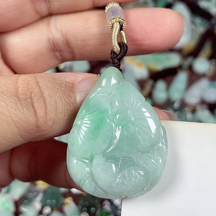 翡翠未镶嵌颈饰天然翡翠玉A货配证书