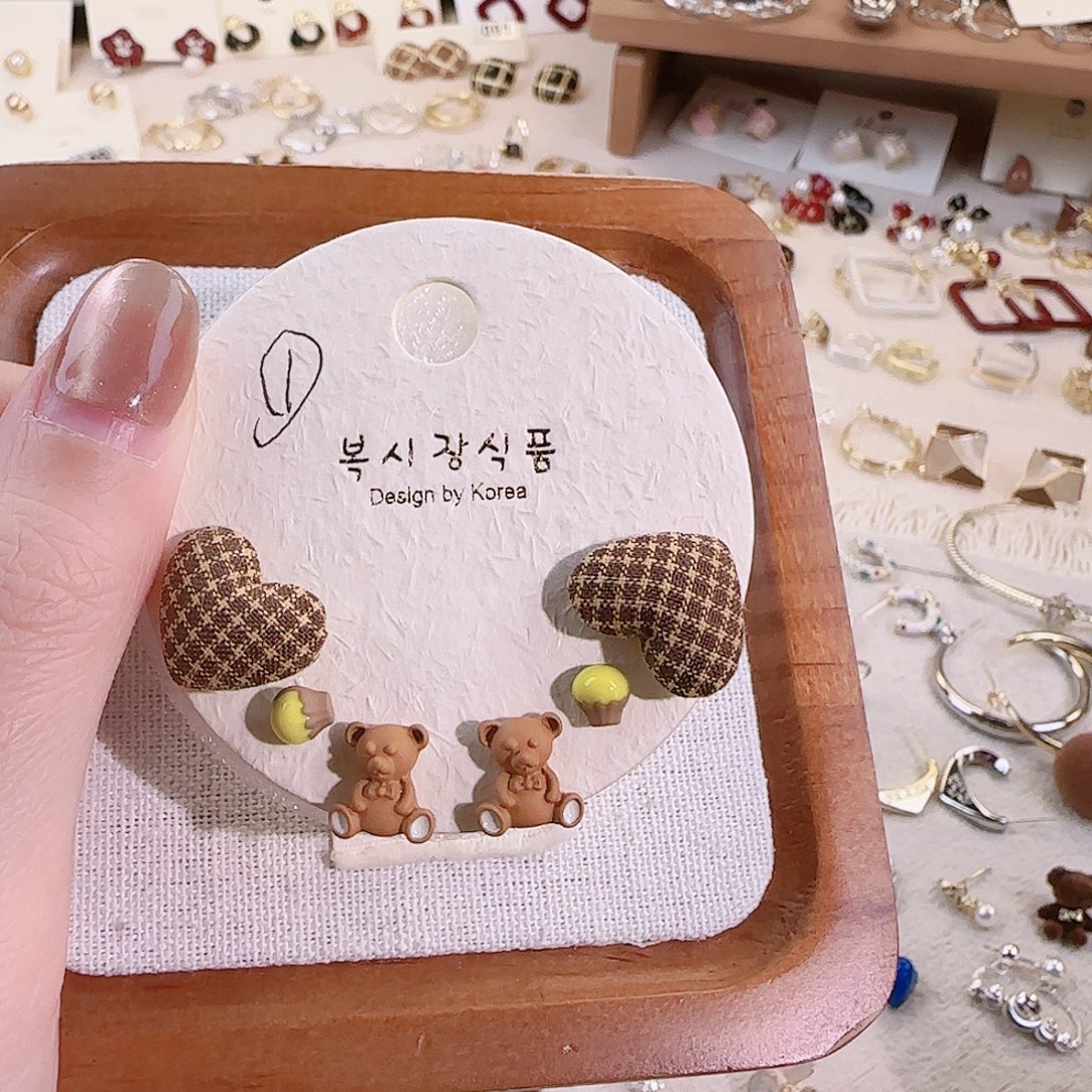 仿珍珠铜合金925银耳钉