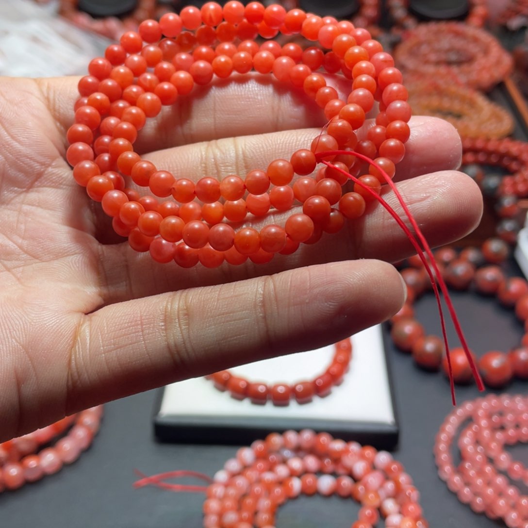 南红玛瑙手链未镶嵌