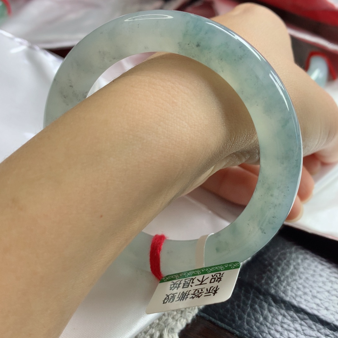 未镶嵌手镯翡翠缅甸天然翡翠A货54.5圆