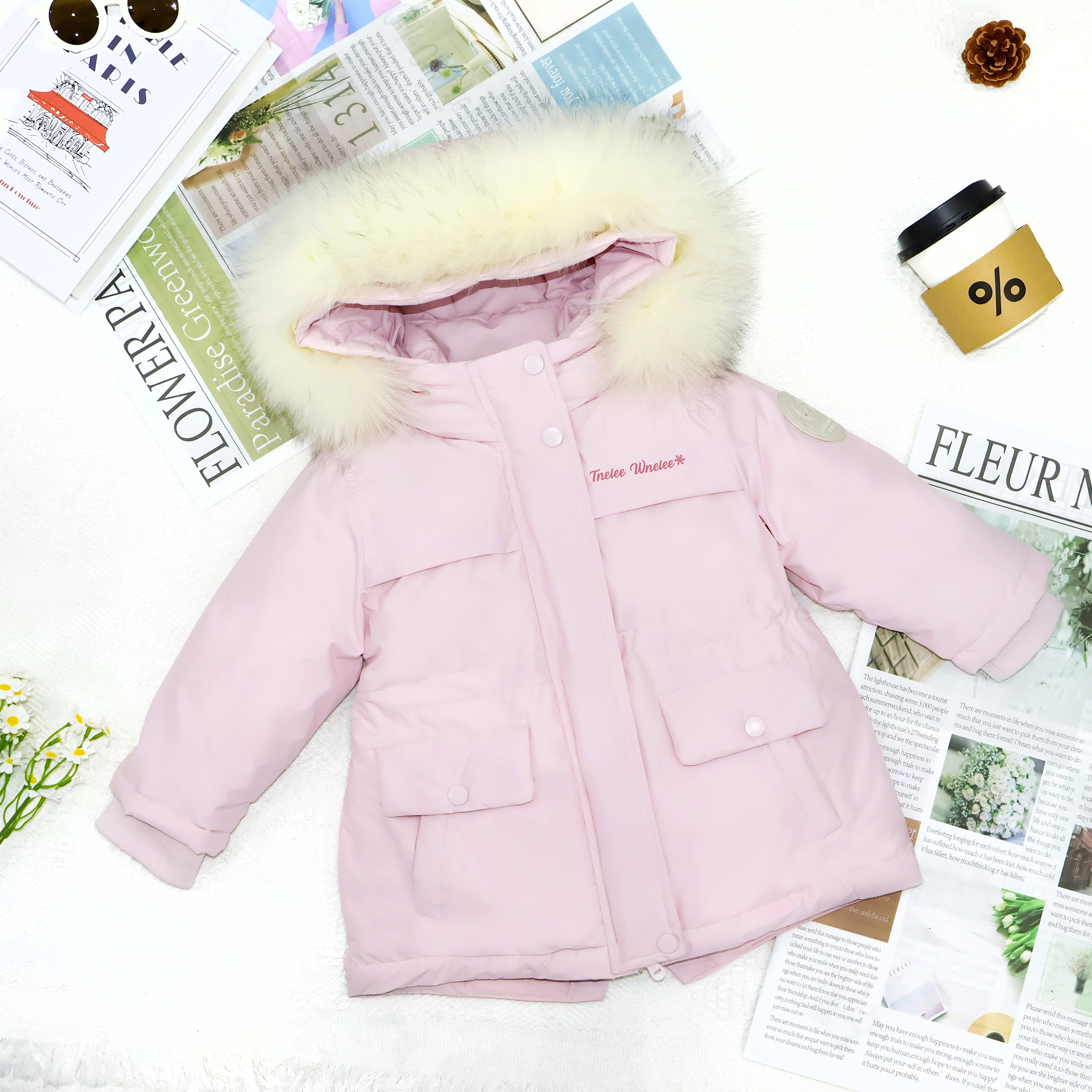 YR25006童装25新款冬季连帽羽绒服宝宝必备韩版百搭