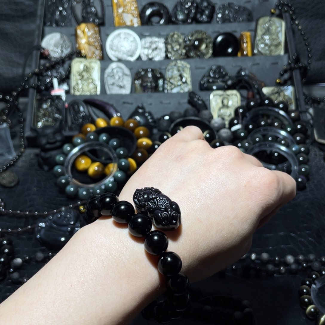 黑曜岩珠宝奇石未镶嵌s****.