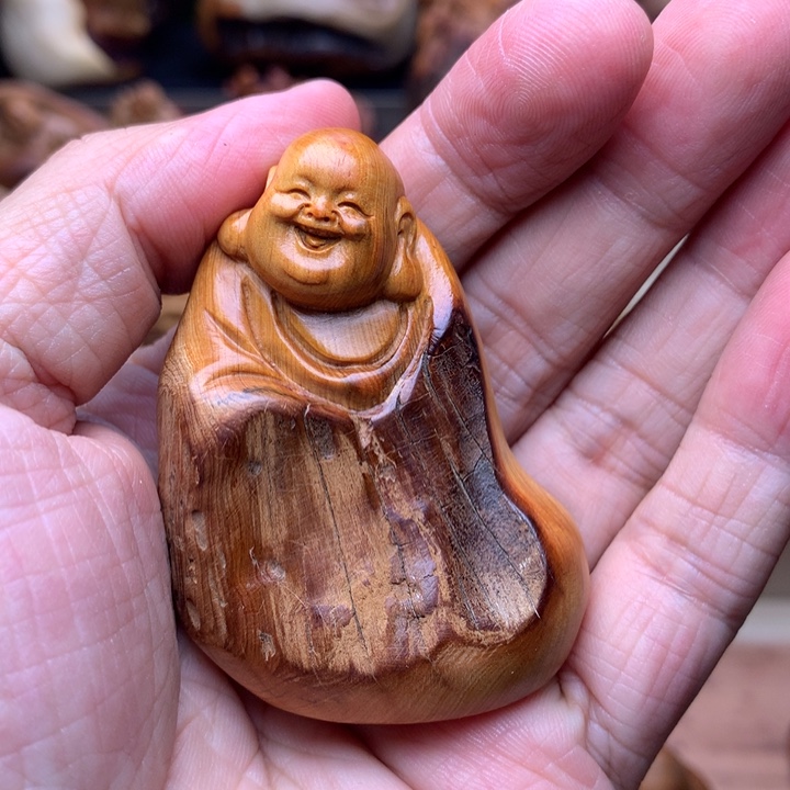 柏木（崖柏）崖柏陈化料手把件