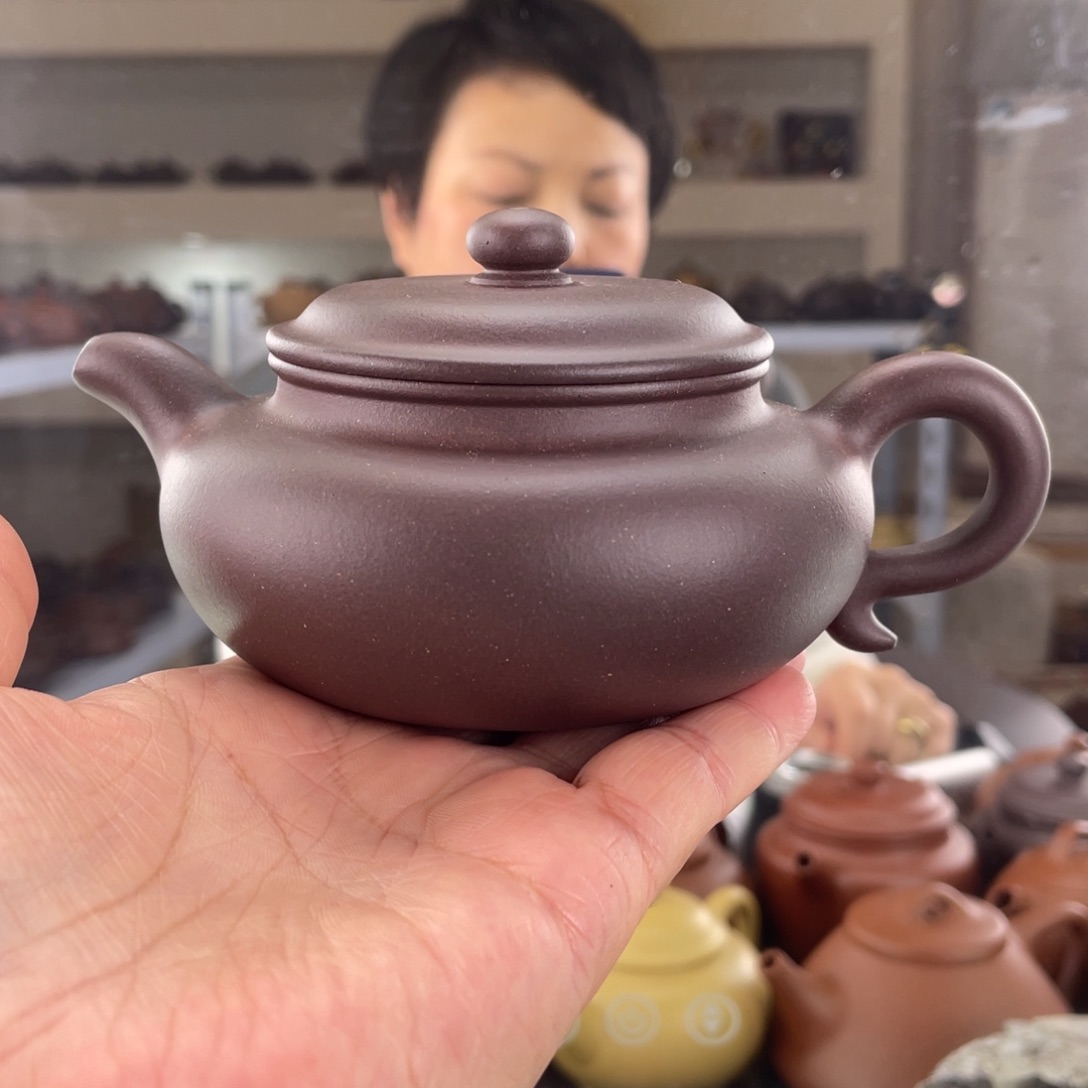 茶壶紫砂大水潭底槽清手磨料仿古220cc