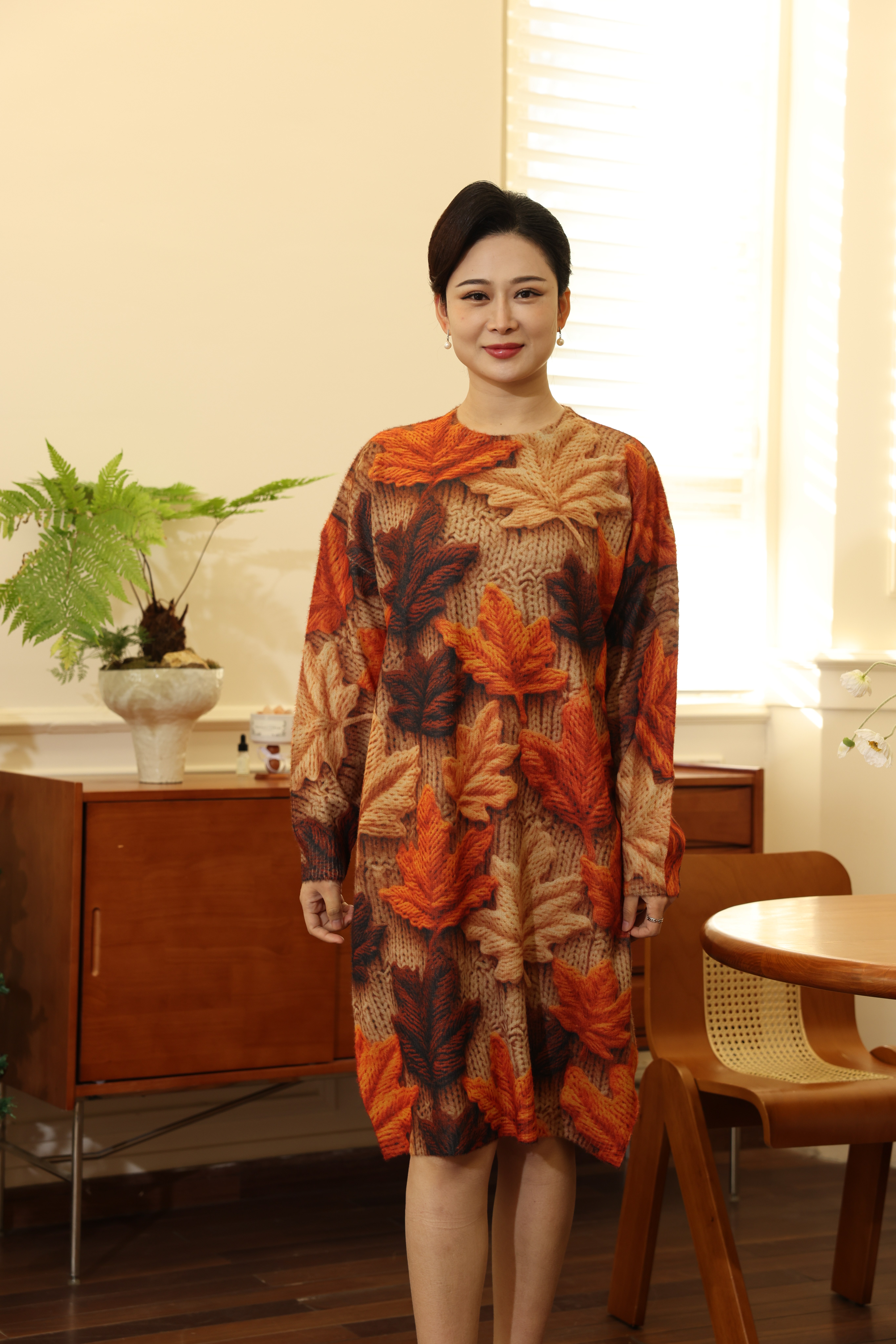 （027）湾湾奢品贵妇既视感显廋保暖时尚百搭连衣裙