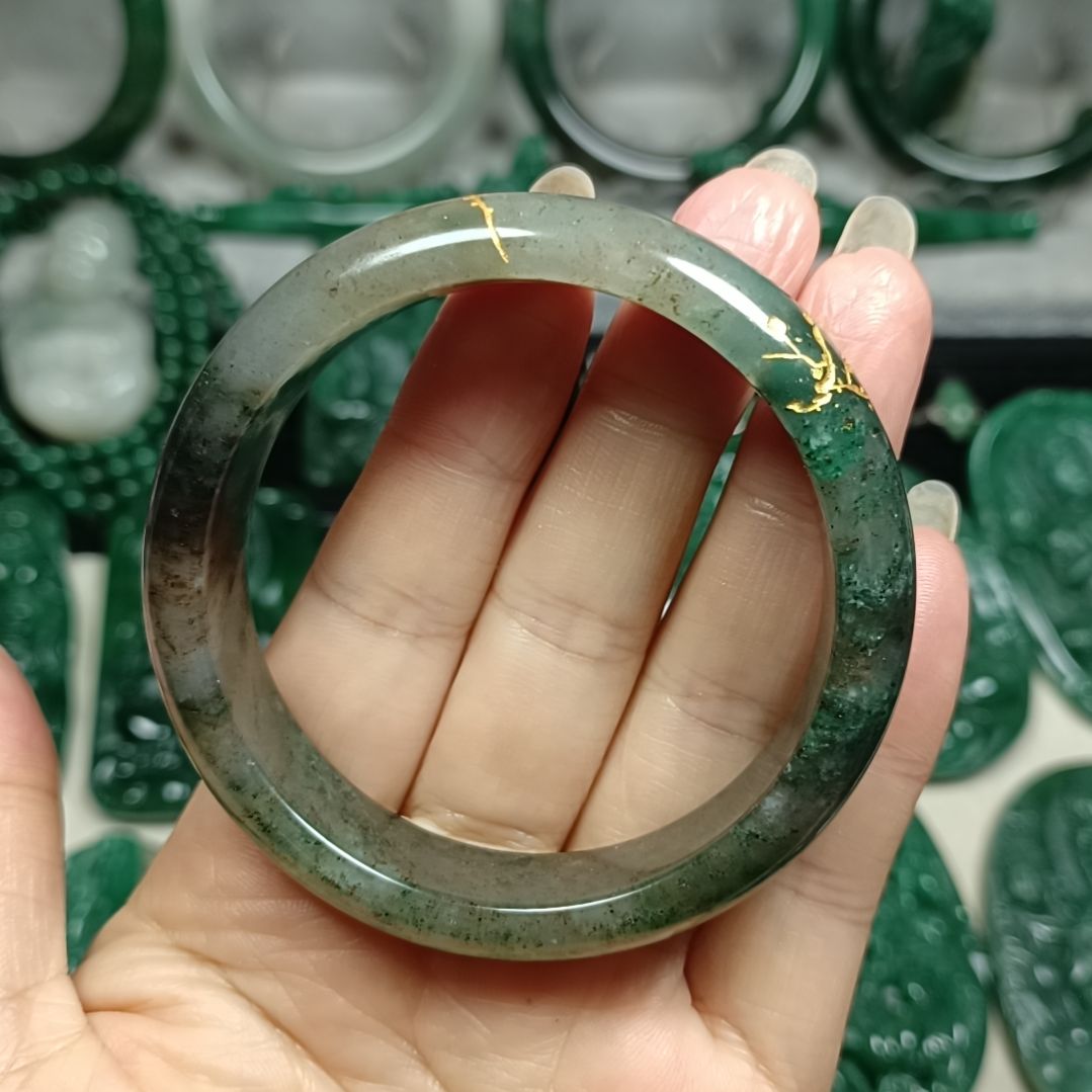 独山玉手镯55未镶嵌