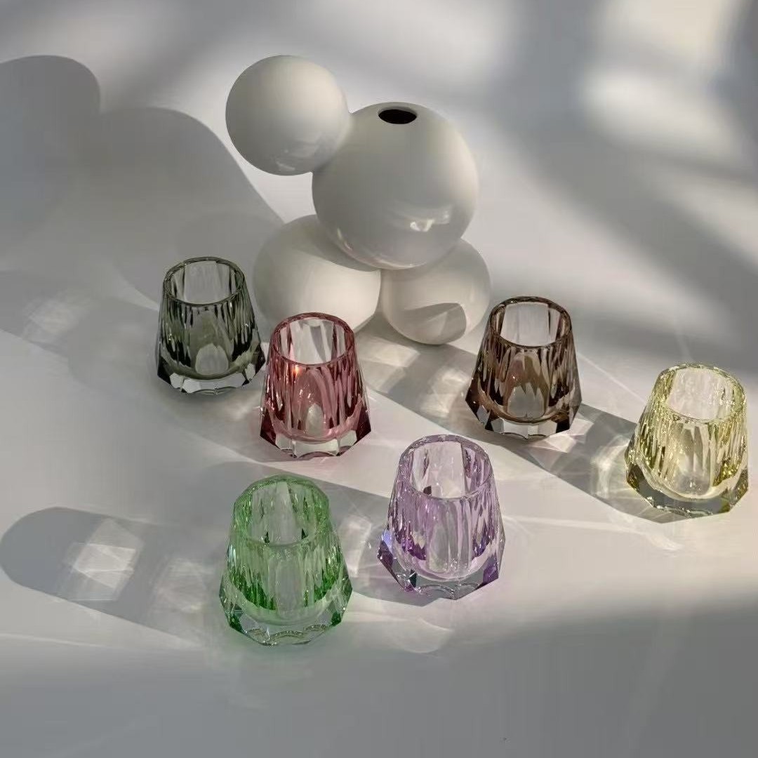 原创彩色马卡龙炫彩轻奢手工水晶白酒威士忌杯酒具水杯玻璃杯家用