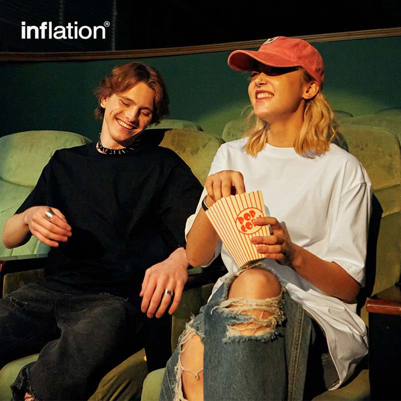 新裁主义|美式西海岸潮牌黑白纯色T恤2025夏季新品220g精梳棉短袖