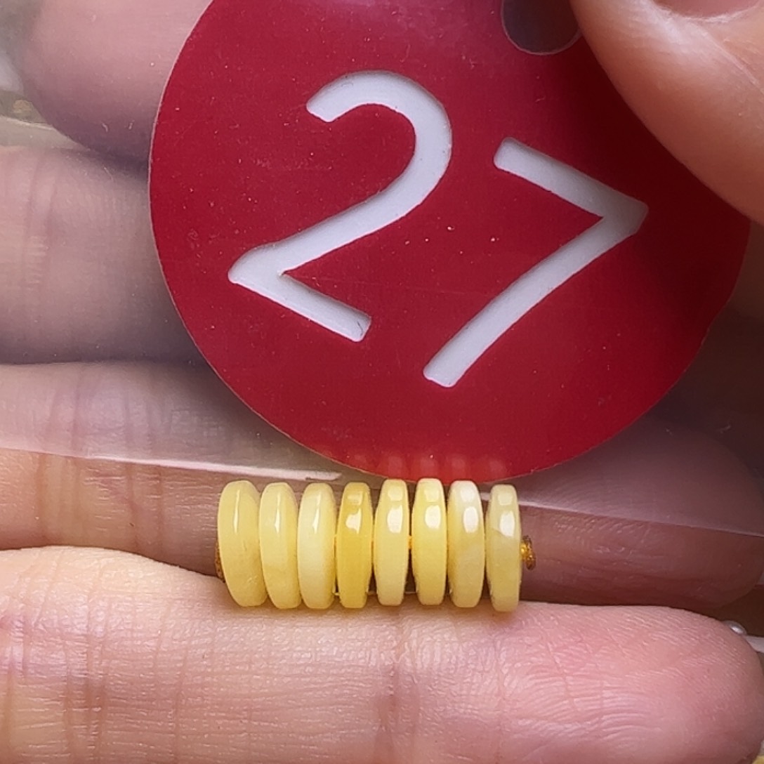 蜜蜡未镶嵌珠宝奇石7mm精工隔片